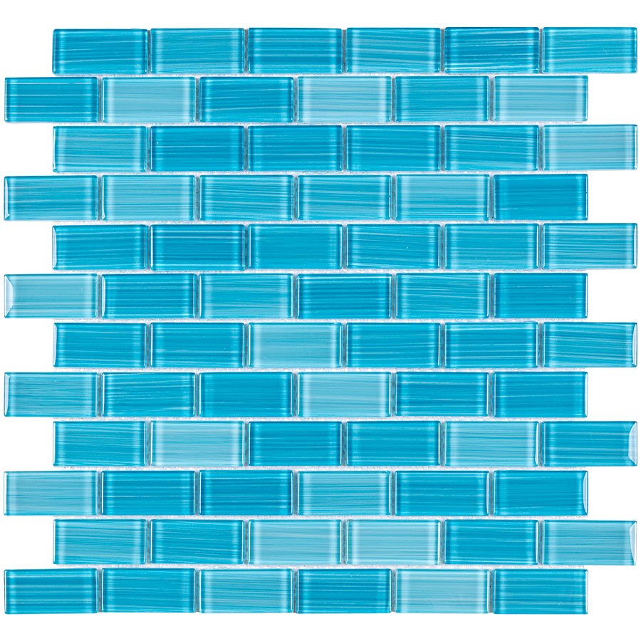 ML - 03 Hand Paint Sky Blue  Glass Mosaic Collections